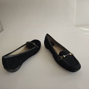 Sperry Topsider Women's  Black Suede Leather Flats Size 6.5